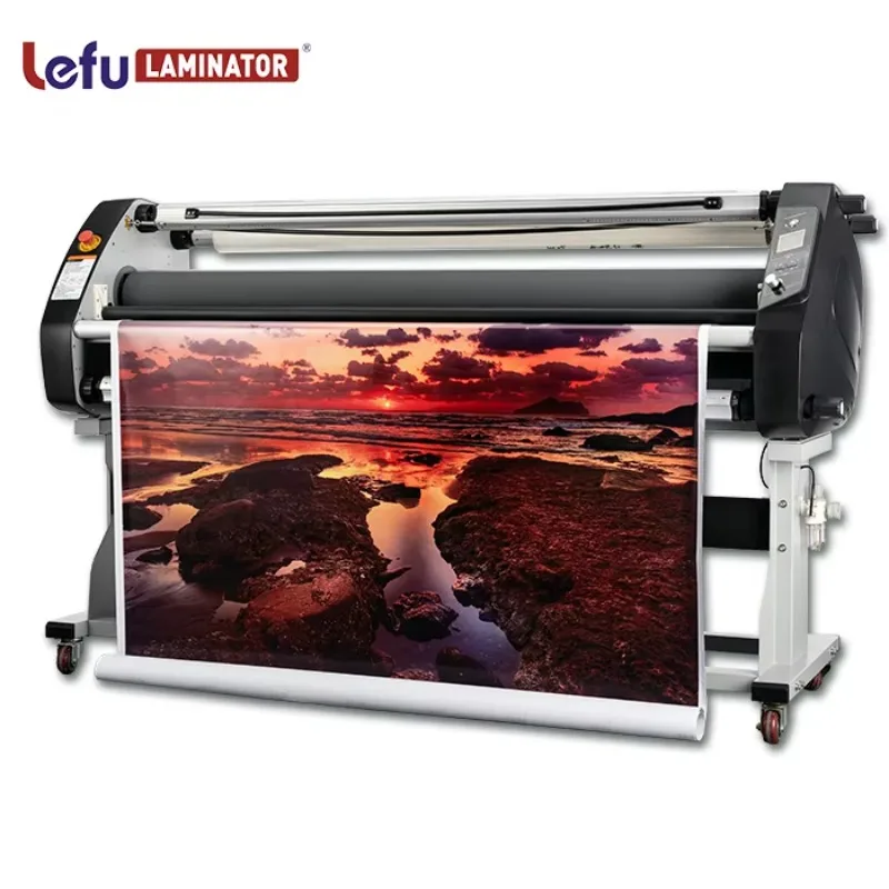 LF1700-D1 Electric Automatic 60C Warm And Cold Laminating Machine For Film On Paper Plastic Wood Glass Packaging Materials