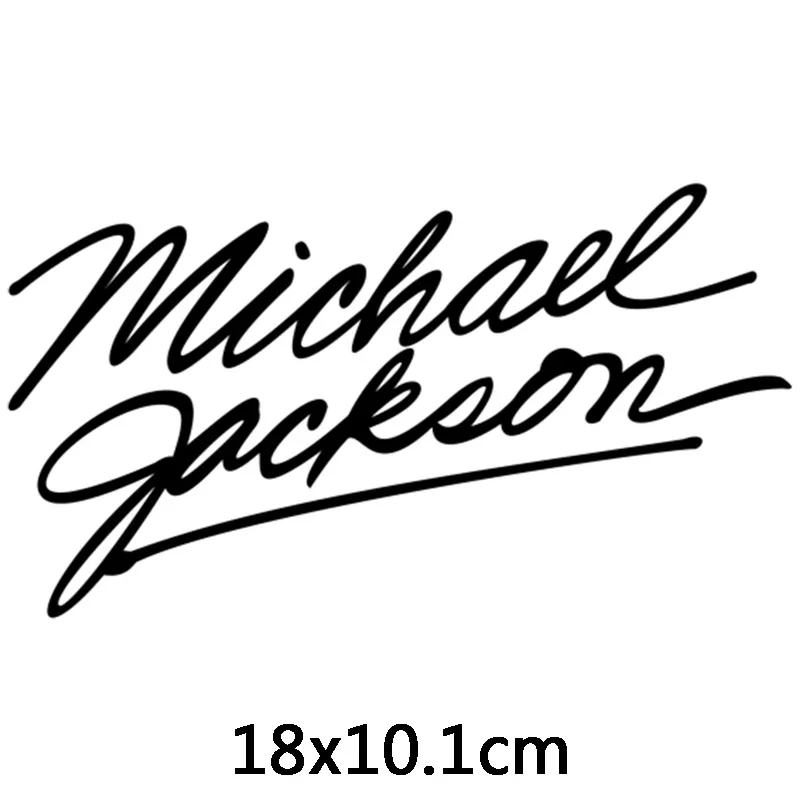 Three Ratels LBH513#  Funny Car Stickers For Michael Jackson Signature Artistic Font Decals18x10.1cm