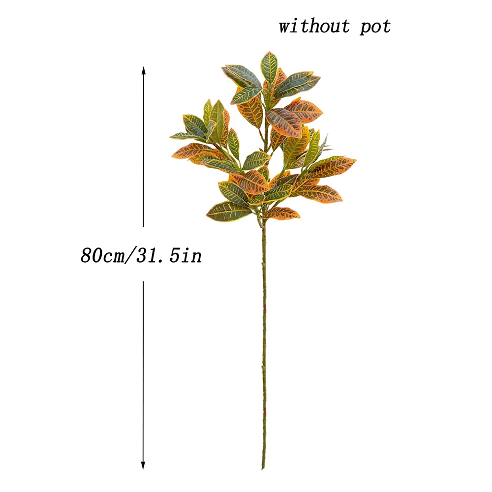 80-120cm Großer Künstlicher Banyanbaum Künstliche Ficus-Pflanzen Plastikbaum-Blätter Hoher Geigenfeigenbaum für Heim-, Party- und Hochzeitsdekoration – Detail 7