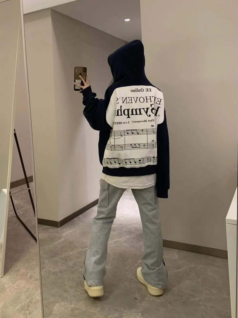 

American Retro Color-Blocking Spliced Sweatshirt Coat Women Autumn Winter New Style Oversize Lazy Style Retro Loose High-End Top