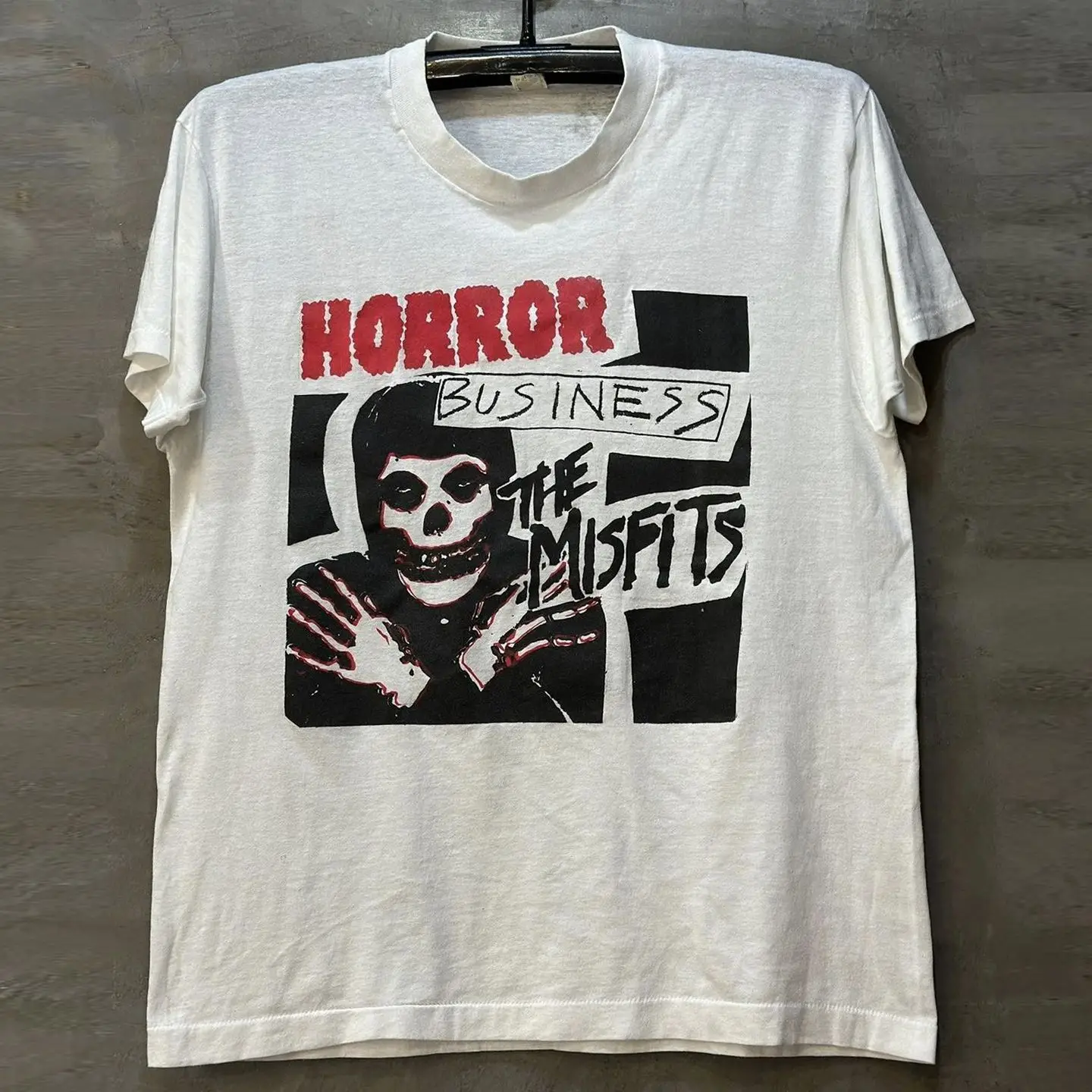 

Chic American Hip Hop Round Neck Five Cuff Tide The Misfits Hard Core Rock Band Ruffiesmen and Women Short-sleeved T-shirt