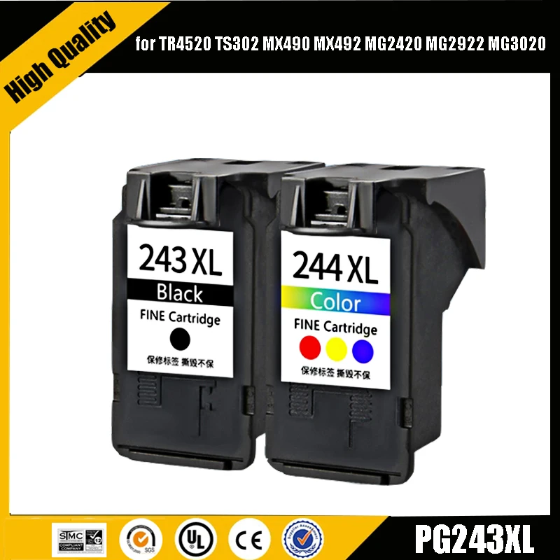 

Einkshop PG243 CL244 Ink Cartridges For Canon PG243XL 243XL CL 244XL for Pixma TS3120 3122 MG2522 3022 2922 2920 2520 TR4522