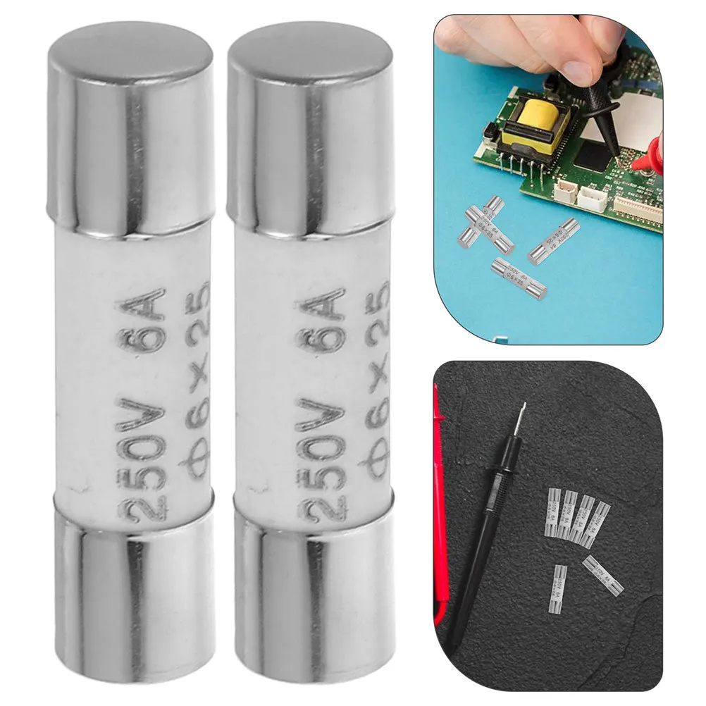 20 قطعة الصمامات الرقمية المتعددة أنبوب السيراميك استبدال المتعدد ملحق تجربة توريد فيوز أنابيب تجربة الملحقات