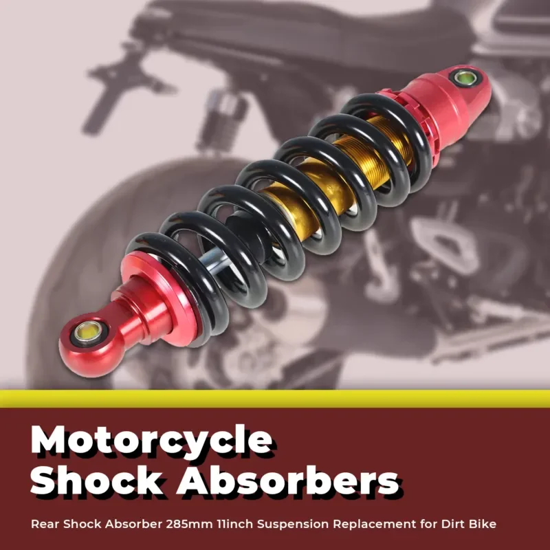 Motorcycle Red 285mm 11 Rear Suspension Shock Absorber Replacement for Yamaha TTR90 PW80 Honda CRF70 XR100 SSR110 Dirt Bike