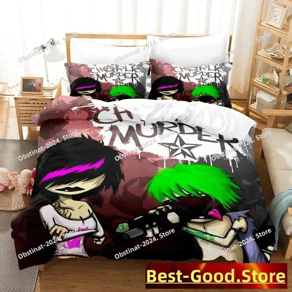

2023 Charlie Murder Bedding Set Single Twin Full Queen King Size Bed Set Kid Bedroom Duvetcover Sets Anime parure de lit Bed