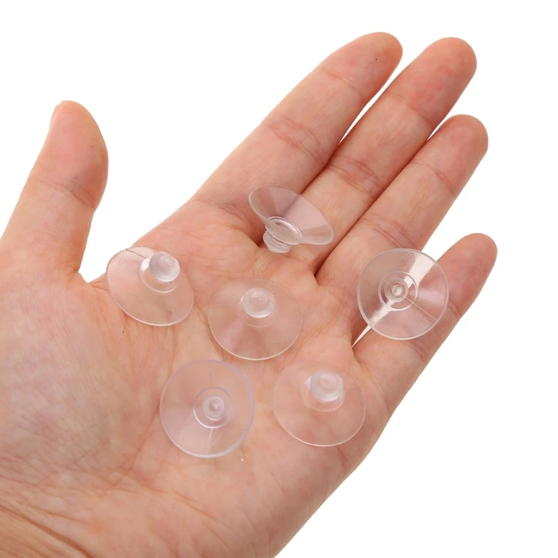 50 Pcs Clear Suction Cups Without Hooks Mushroom Heads Sucker Pads Pvc Plastic Sucker for Glass Table Tops Reusable Drosphip