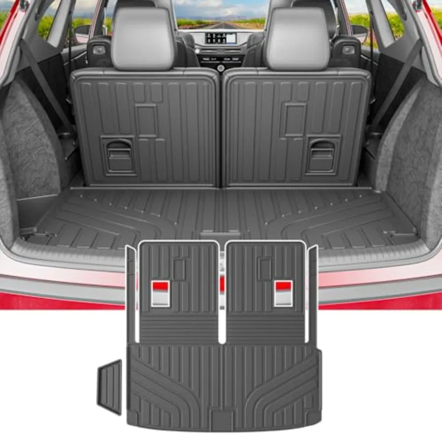 

Cargo Mat 2022-2026 Trunk Mat Backrest Mat Cargo Liner Back Seat Protector TPE Replacement for 2022-2026 Accessories Trunk Mat