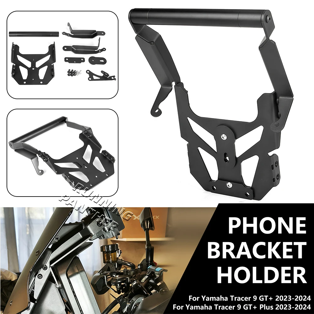 2023 2024 Tracer 9 GT+ GPS Navigation Phone Holder For YAMAHA Tracer 9GT+ Plus Tracer9gt Plus Cellphone Bracket Extension Holder