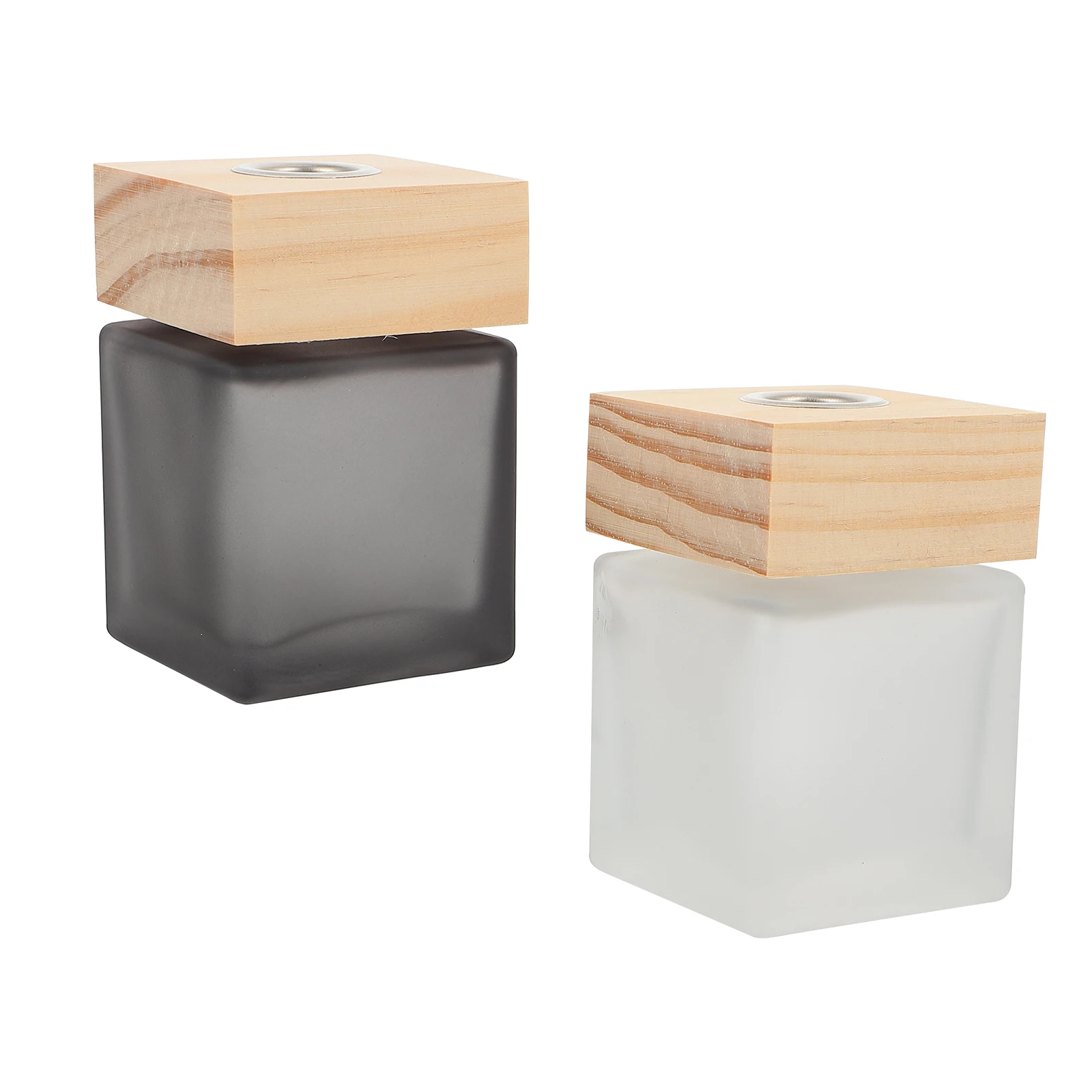 

2 Pcs Perfume Bottle Aromatherapy Fragrance Diffuser Empty Chic Release Decorations Glass Essential Oil