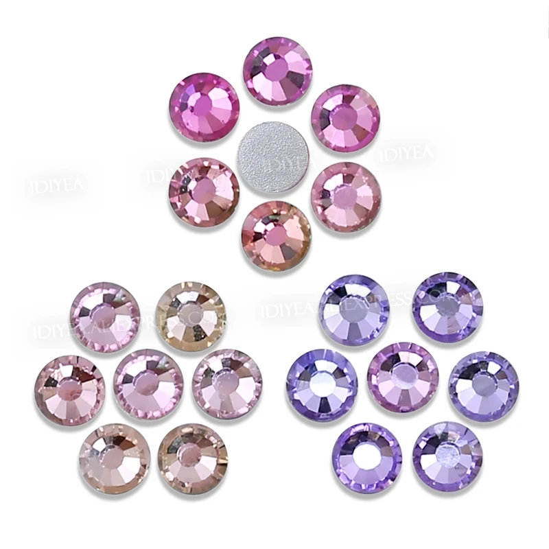 Nuevos colores Diamante de imitación no caliente azul cielo brillante marrón para lentejuelas de uñas 3D cristal Cristal de strass brillos para decoración de Arte de manicura