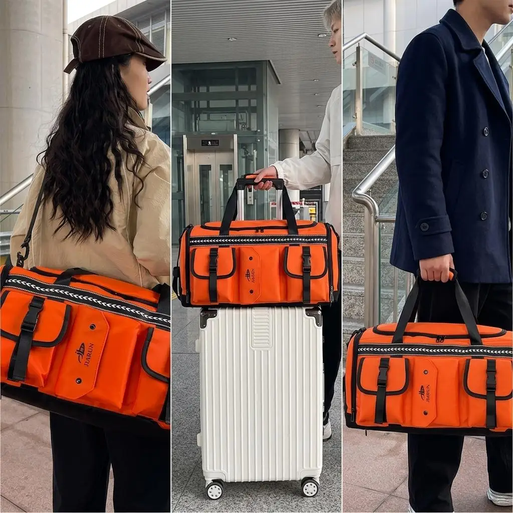 Spacious Travel Tote Bag with Wet Dry Compartment for Gym Swimming and Short Business Trip