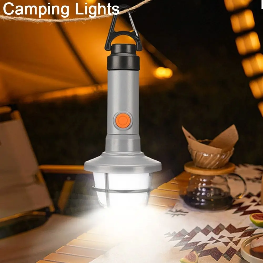 Quattro modalità di illuminazione Torcia a LED Ricarica rapida con gancio Luci di emergenza per esterni Luci da campeggio a luce forte impermeabile