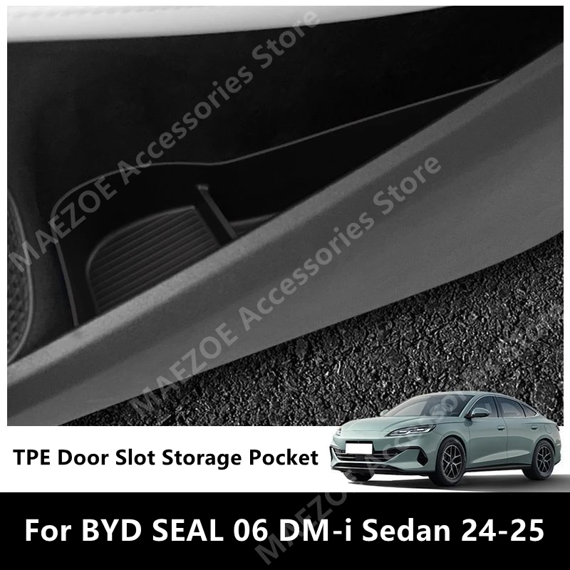 

Для BYD SEAL 06 DM-i Sedan 24-25 TPE дверной слот карман для хранения, украшение интерьера автомобиля модификация аксессуары ремонт