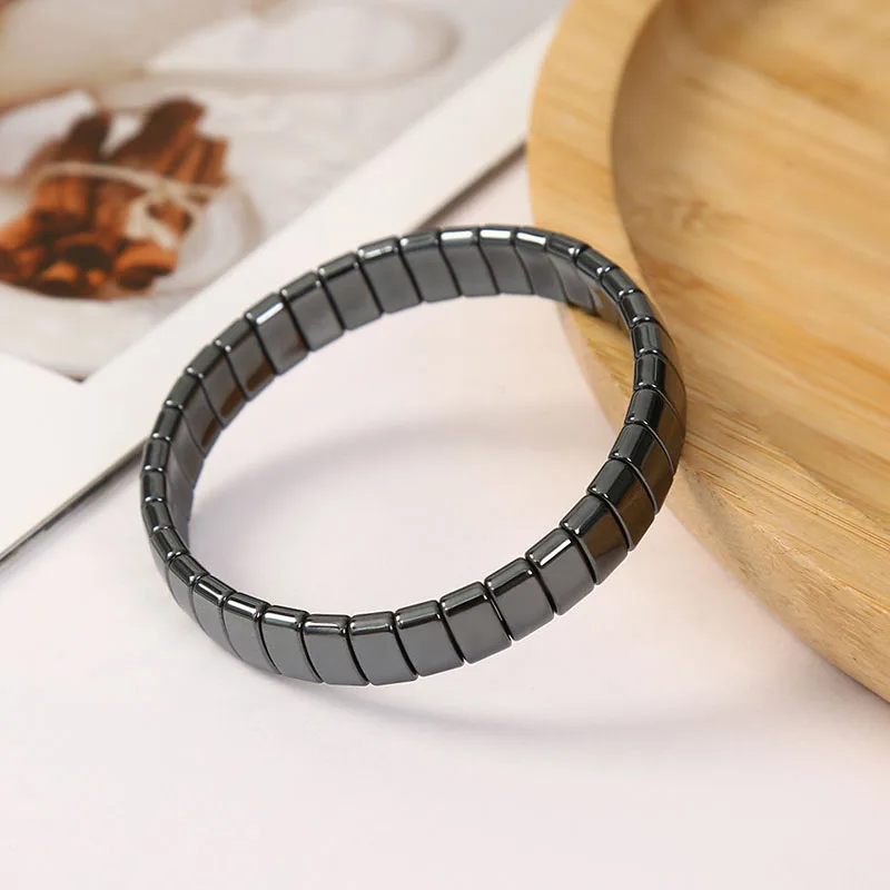 Minimalistisches Gesundheits-Hämatit-Armband für Männer und Frauen, natürlicher Hämatit-Stein, Perlenarmband, Stretch-Heilarmbänder, Geschenkschmuck – Detail 15