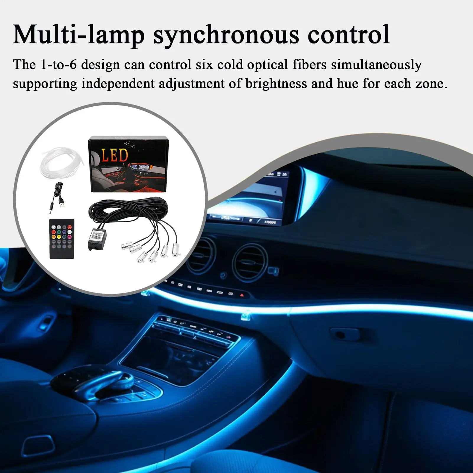 LED Light Strip For Car 26.25ft APP Control Wireless Lighting Car Interior LED Strip For Men Women Truck Trailer Vehicles
