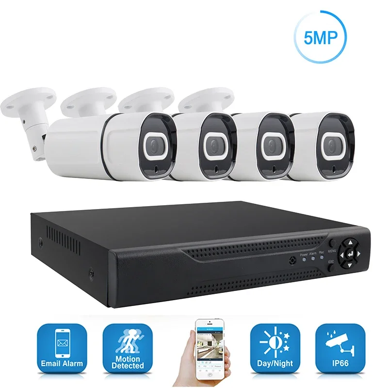 CCTV 보안 8채널 오디오 마이크 DVR 아날로그 카메라 세트 5.0MP AHD 키트 고품질 모션 감지 IR 모바일 PC 원격 제어 공장 가격
