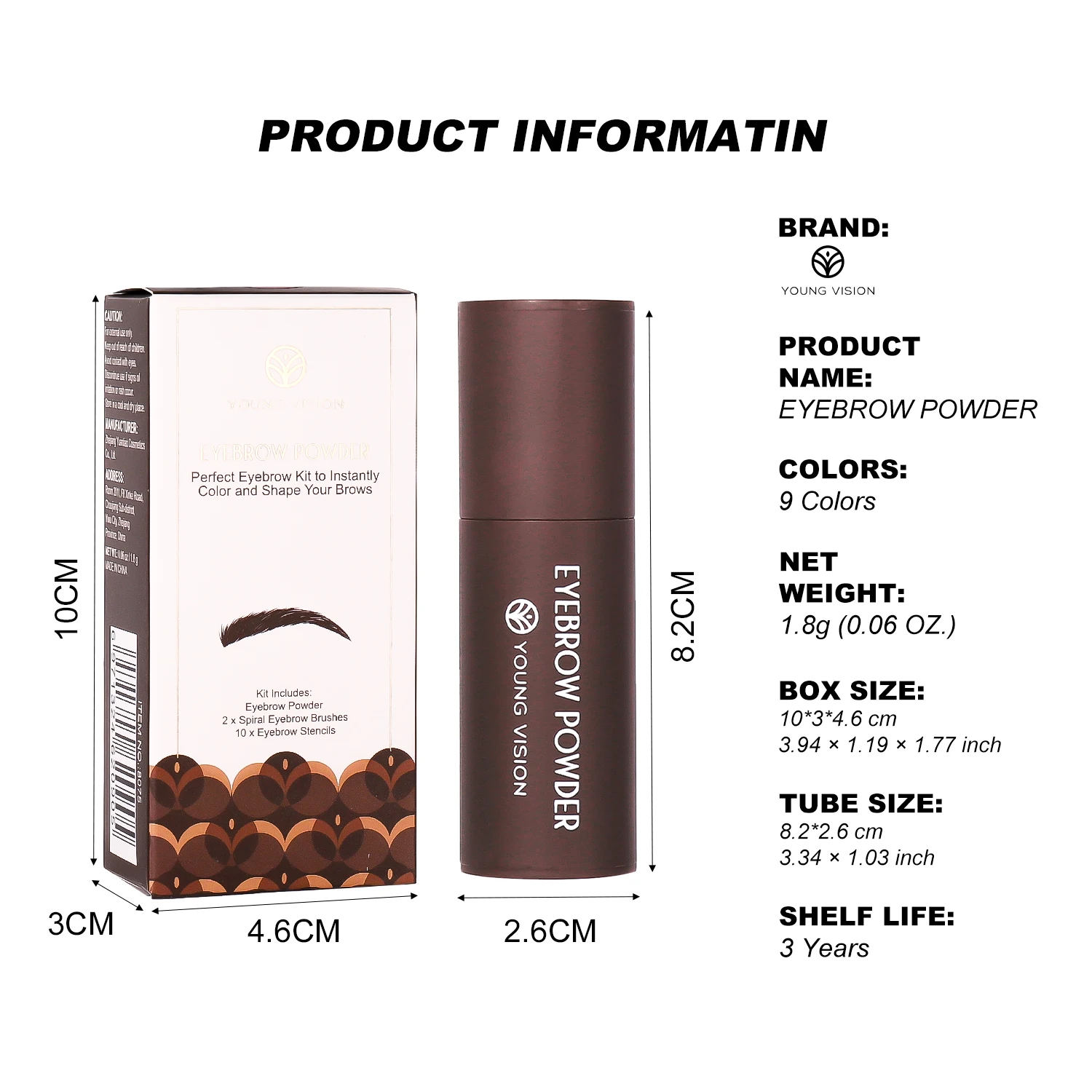 Ausgestattet mit einer stabilen Anwendungsstiftspitze – ein langlebiges, wasserfestes Augenbrauen-Make-up-Tool, das für alle Hauttöne verwendet werden kann