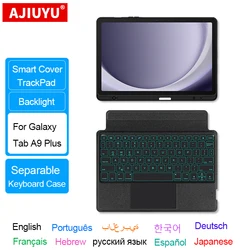 Removable keyboard Case For Samsung Galaxy Tab A9 Plus 11 Inch 2023 A9+ SM-X210 216B X218U Tablet Case Magic Backlit Keyboard