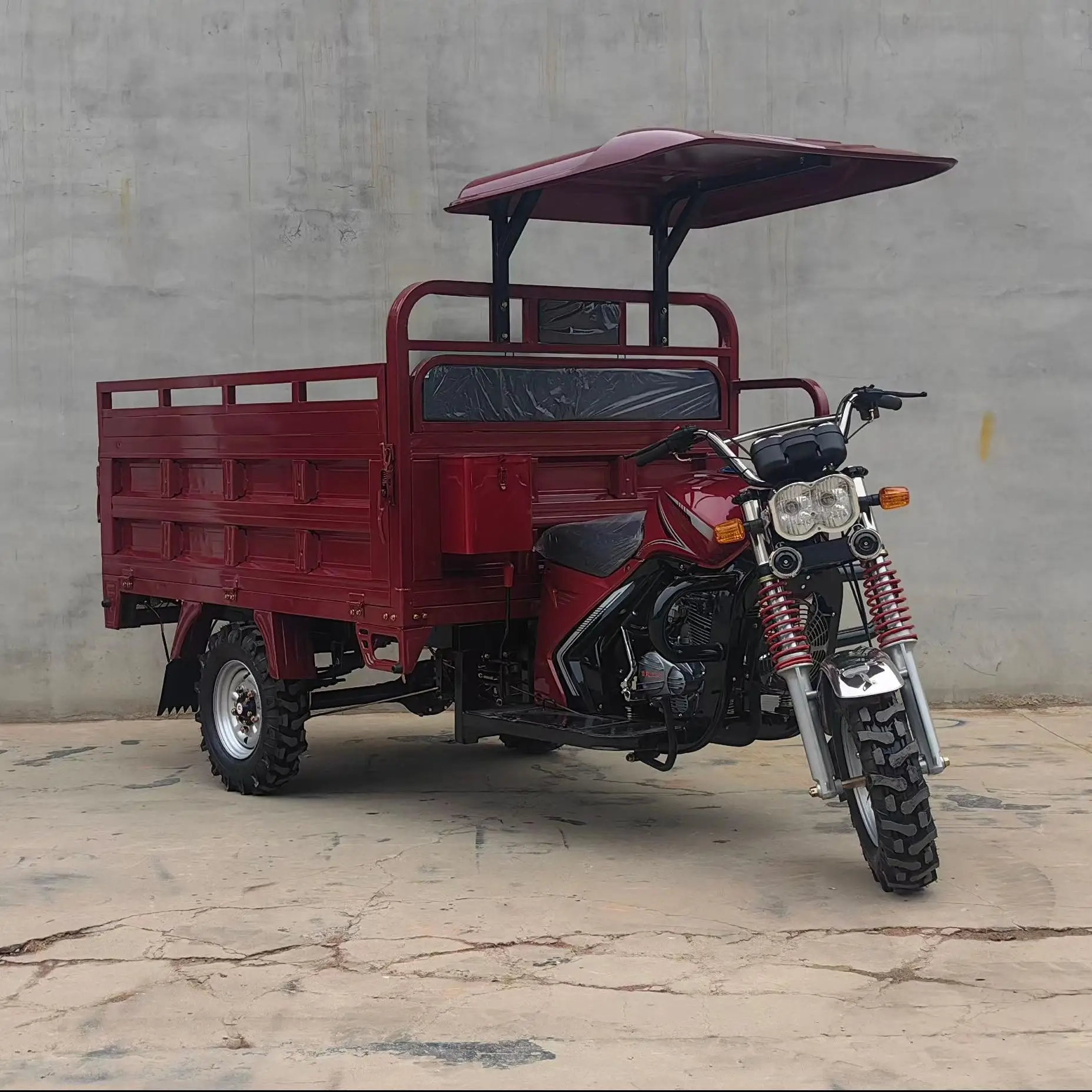 250cc محرك بنزين دراجة ثلاثية العجلات 9 عجلة دراجة ثلاثية العجلات البضائع 250cc تبريد المياه عجلة مزدوجة مخصصة