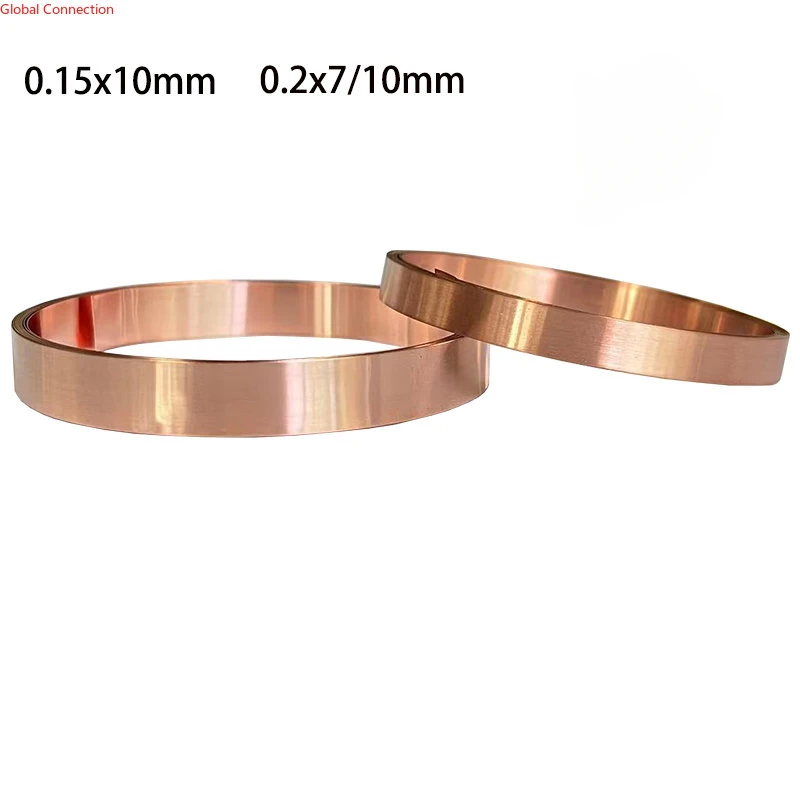 10m Thickness 0.2mm Width 7/10mm Pure Copper Tape for 18650/21700/32650 Battery Soldering Connections Welder DIY Projects