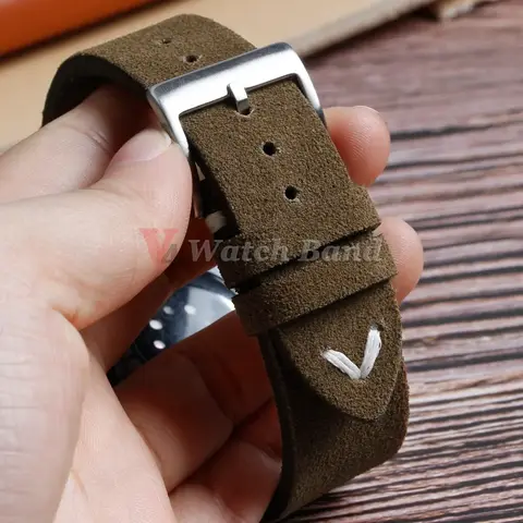विंटेज लेदर वॉच बैंड 18mm 19mm 20mm 22mm क्विक रिलीज़ सॉफ्ट साबर रिप्लेसमेंट स्ट्रैप पुरुषों और महिलाओं के लिए क्लासिक रेट्रो वॉचबैंड 8 best sales साबर घड़ी का पट्टा - №4