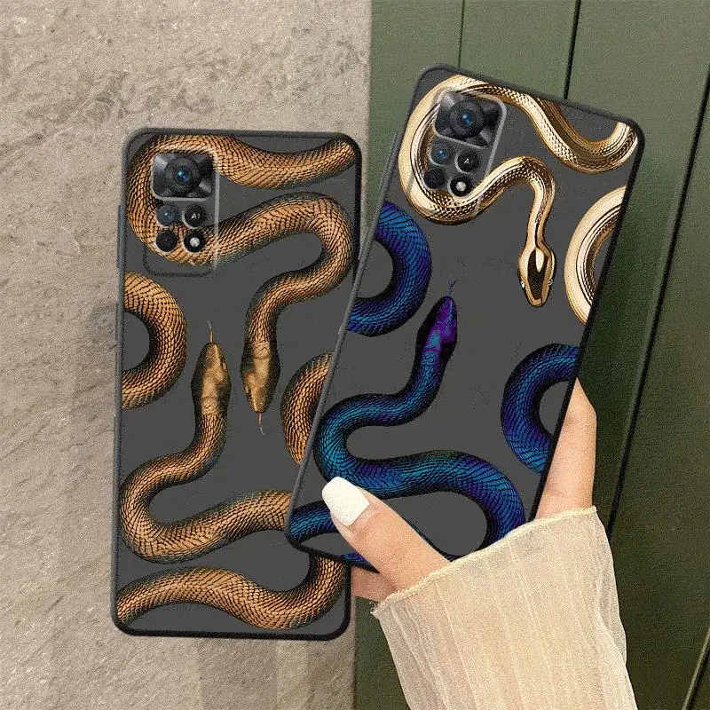 

Snake Graphic Phone Case for Xiaomi Redmi Note 11 Pro 8T 9T 11S 9S 10 12 10S 12S 9 8 7 13 Pro 10 Lite Silicone Cover Cases