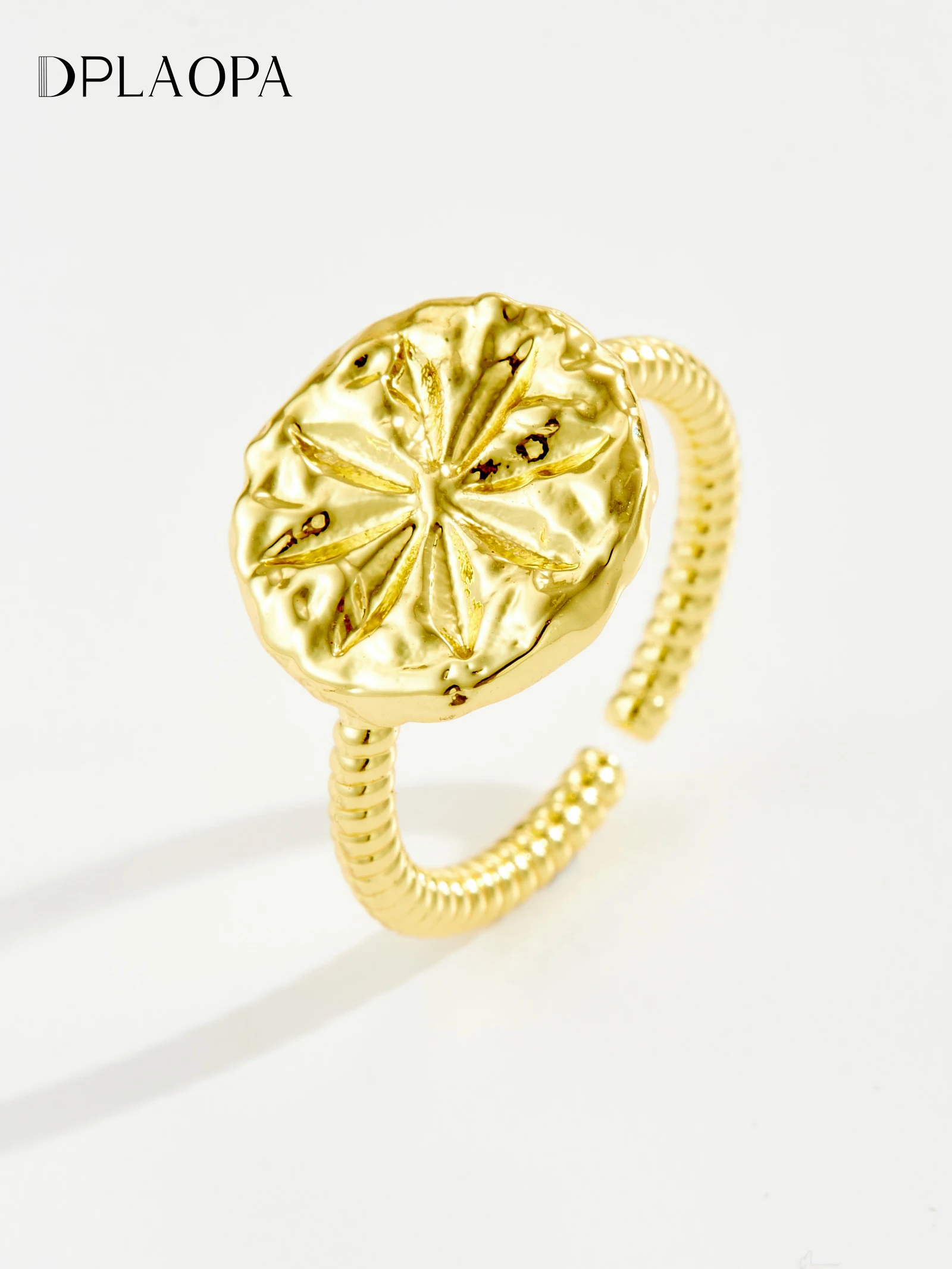 

DPLAOPA 925 Sterling Silver Irregular Circle Adjutable Ring with Bead Edge 2025 Women Luxury Fashion Fine Party Gift Jewelry