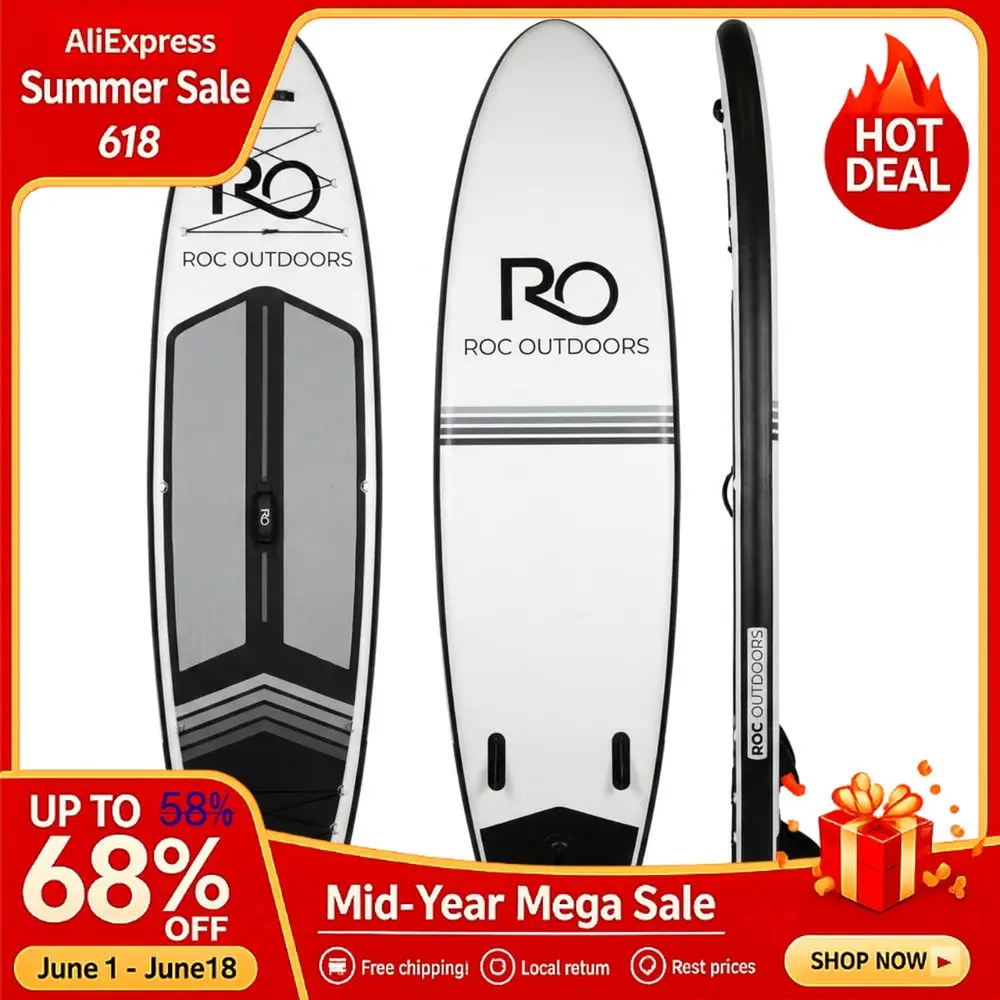 

Inflatable Stand Up Paddle Board With Premium SUP Paddle Board Accessories, Wide Stable Design, NonSlip Comfort Deck For Custom