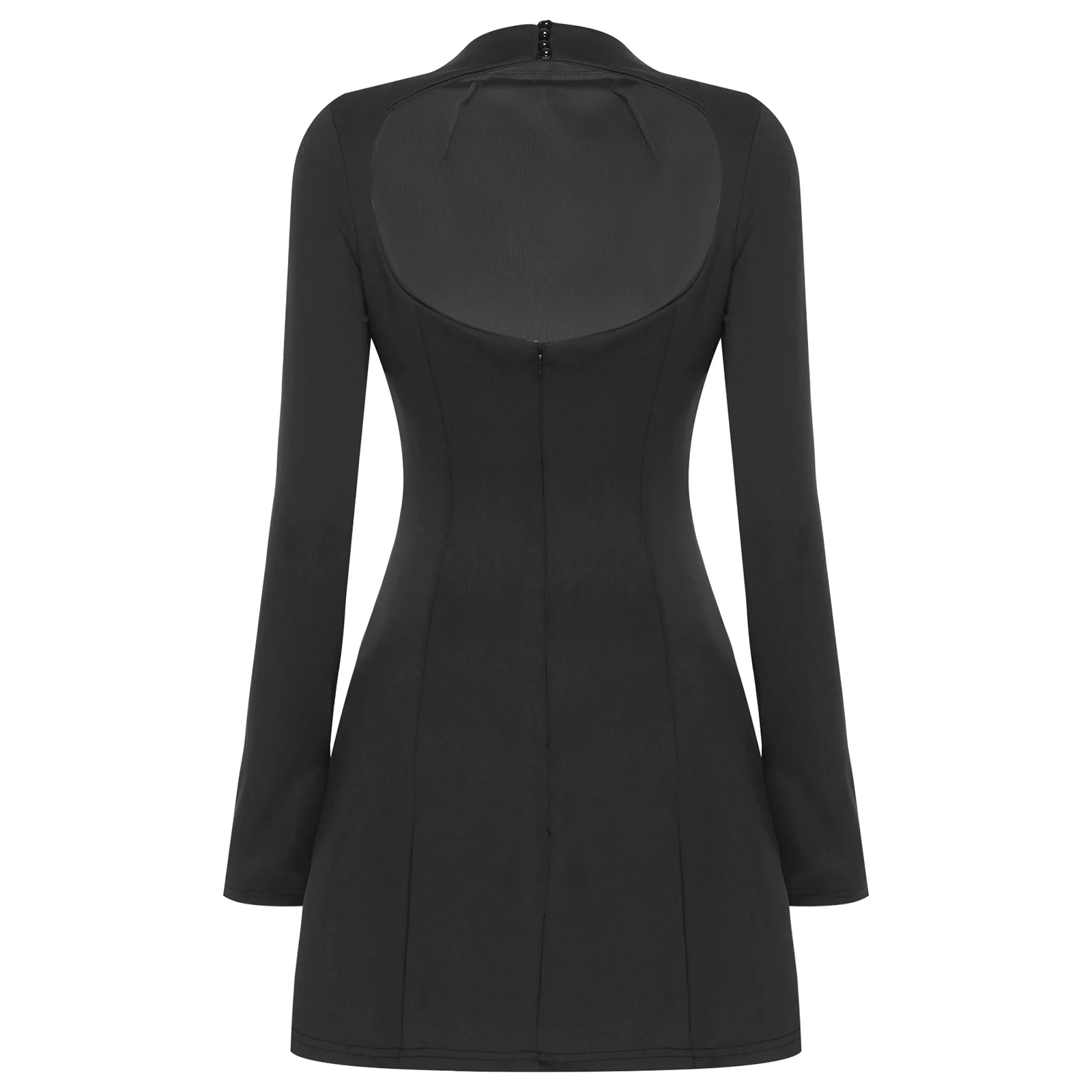 Kobieta Dziewczyny Seksowna Sukienka Mini z Wycięciami Dopasowana Sukienka na Imprezę Sukienki Trapezowe na Bal Vestidos Wieczorowe Klubowe Jesień Wiosna Odzież Damska