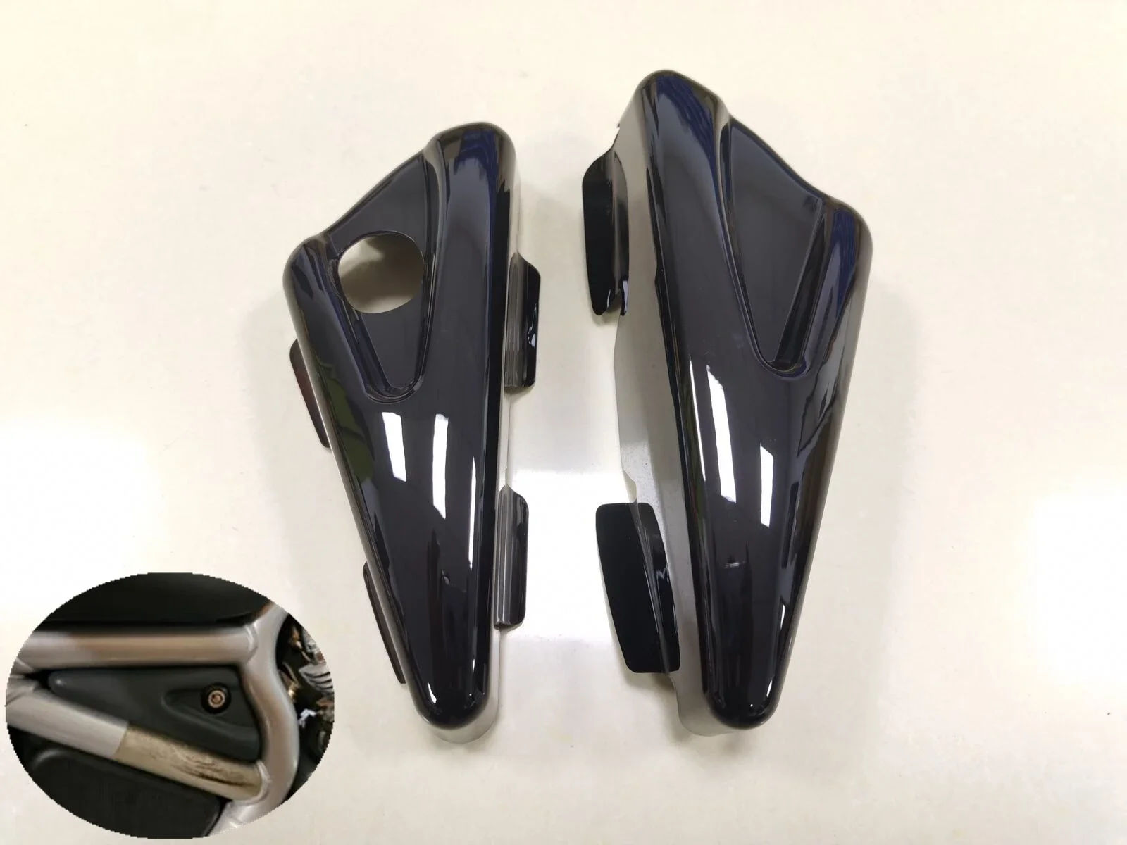 For Harley V Rod V-rod v rod Night Rod Special 2002 2003 2004 2005 2006 Vivid Black ABS Plastic Side Frame Tank Covers