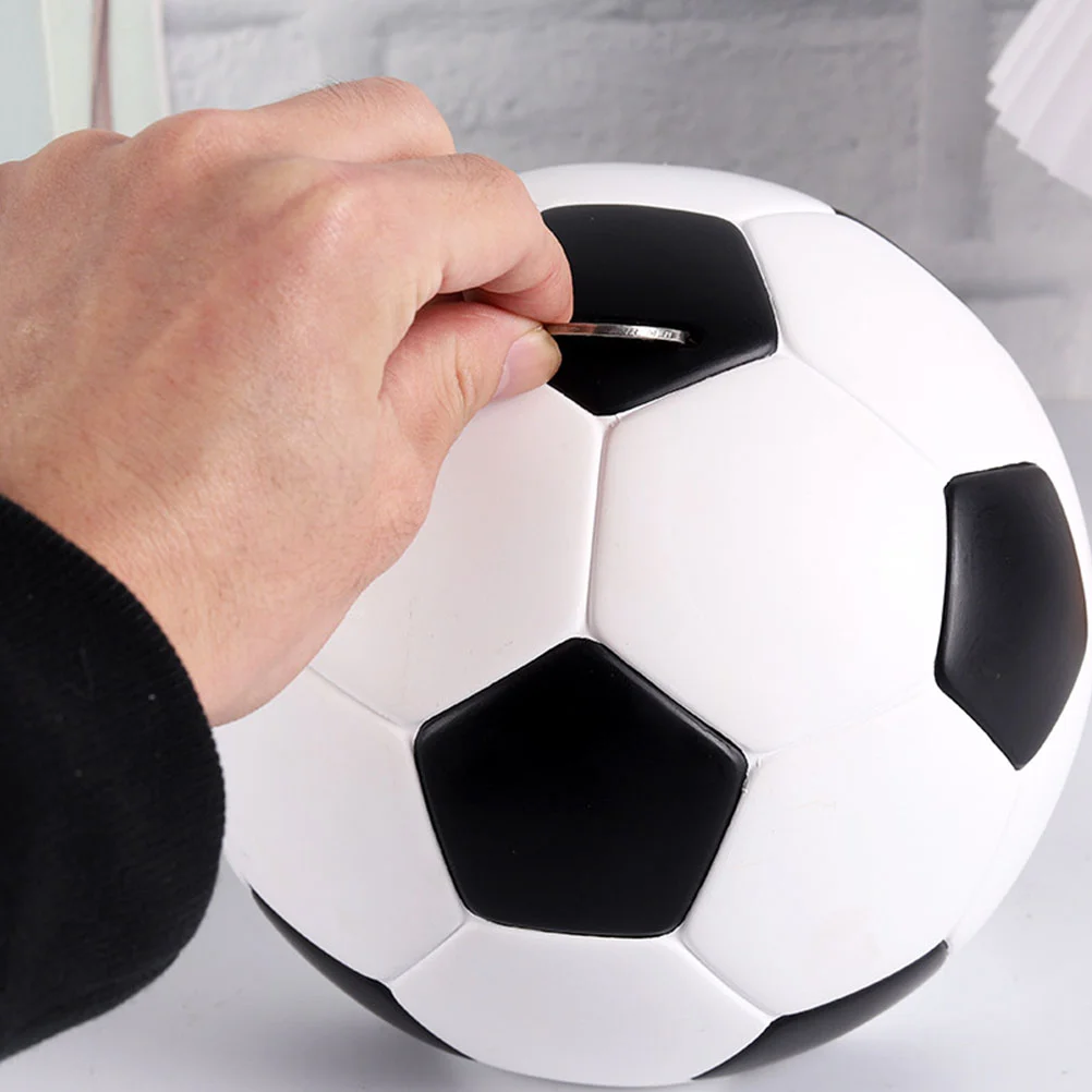 

Football Piggy Bank Shaped Money Saving Big for Adults Vinyl Desk Decoration Boys Sturdy