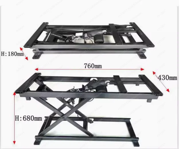 Mini electric lift table support frame scissor lift platform lift bracket 24v