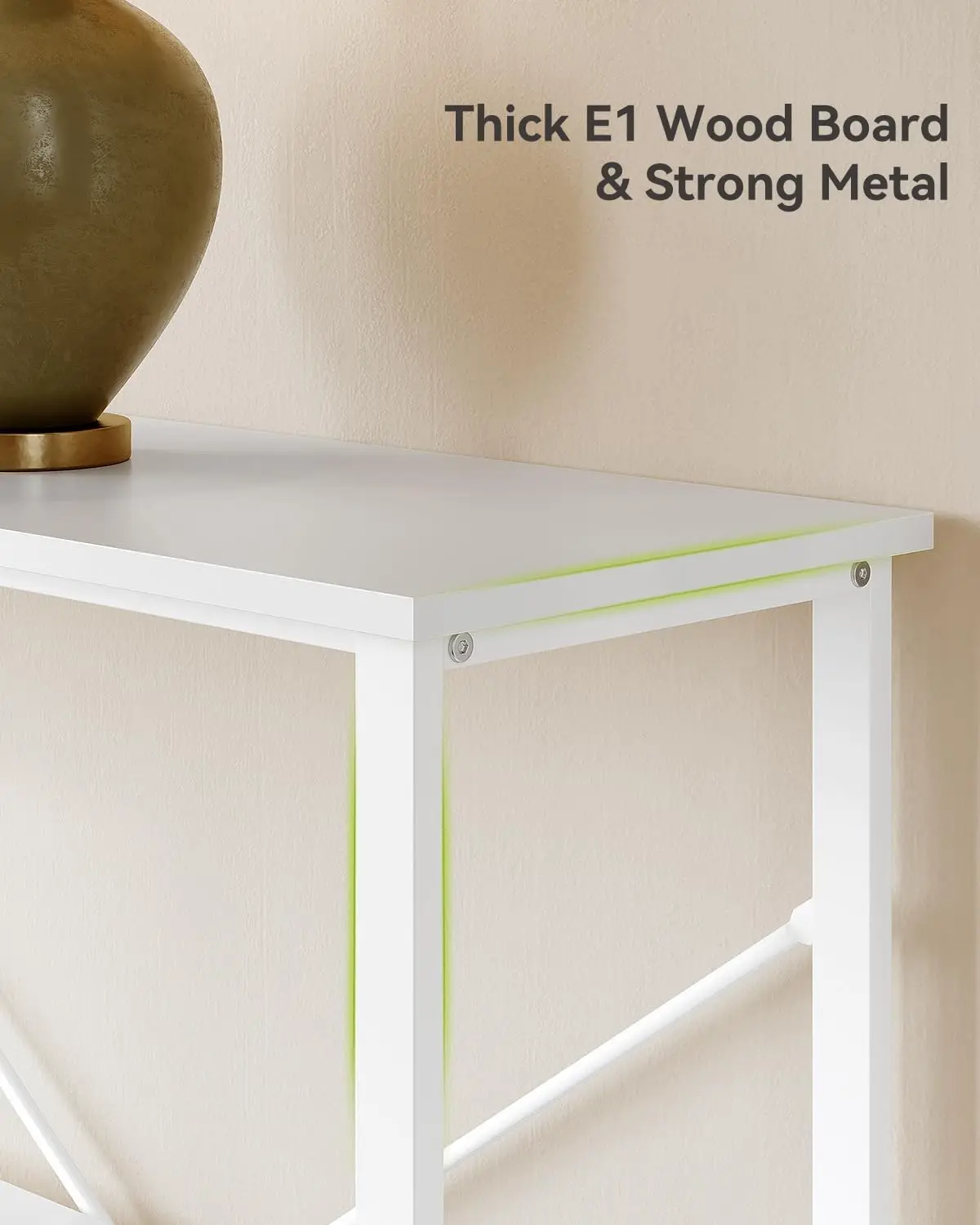 70'' Narrow Long Sofa Console Table With 3-Tier Storage Shelf For Living Room, White