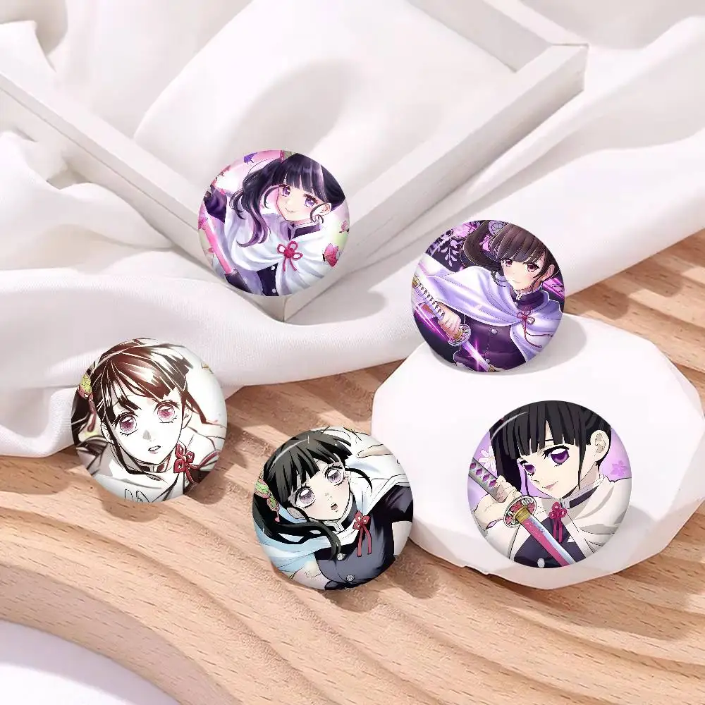 Cartoon Character Tsuyuri Kanao Anime Brooches Cute Cartoon  Badge Jacket Jeans Lapel Pin Gift Accessorie