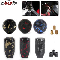 RASTP-Aluminum Forged Fiber Gear Shift Knob Universal Cylindrical And Spherical Shift Knob For Most Car SFN091 SFN165