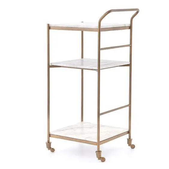 Double shelve trolley for hotel and restaurant decorative and stylish trolley with wheel easy to carriage home decor item