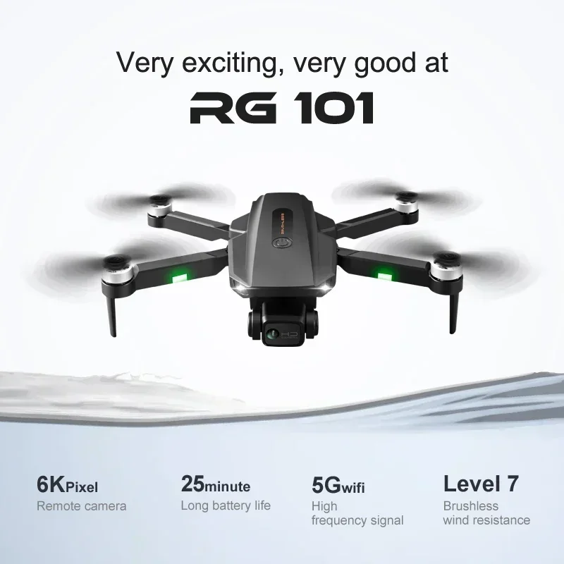 RG101 Max Pro brushless Drone professionnel 6k HD Esc Dual Camera droni fotografia GPS ritorno telecomando Dron Toy 3KM