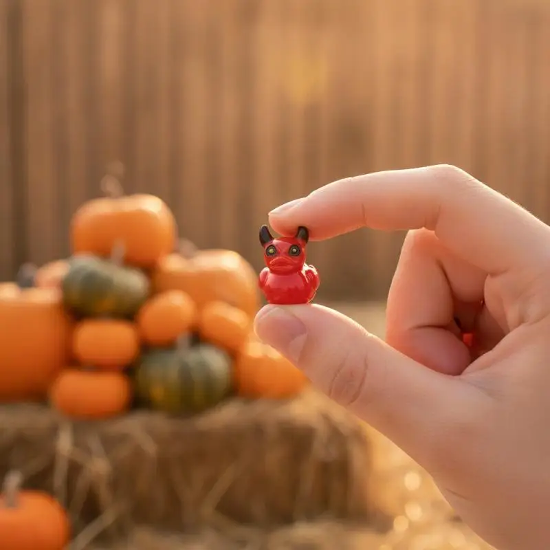 10 Stück Mini-Halloween-Entenfiguren aus Kunstharz, Niedliche Tischdekoration für Feiertage, Partys, Garten, Schreibtisch und Heimdekoration – Detail 3