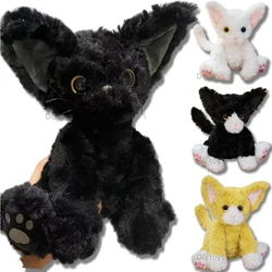 Juguete de Peluche de gato, Peluche de pelo rizado negro, gatito, abrazo de Peluche, juguetes de Peluche para niños, regalo de cumpleaños para niños y niñas, navidad