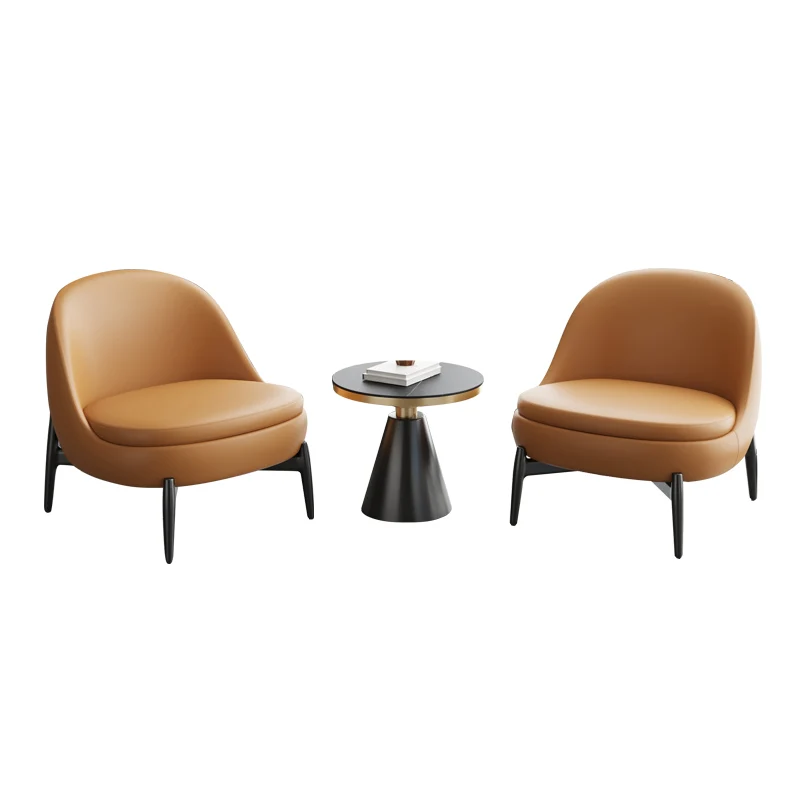 

Light luxury single sofa chair sales office negotiation table and chair combination modern business casual reception guests