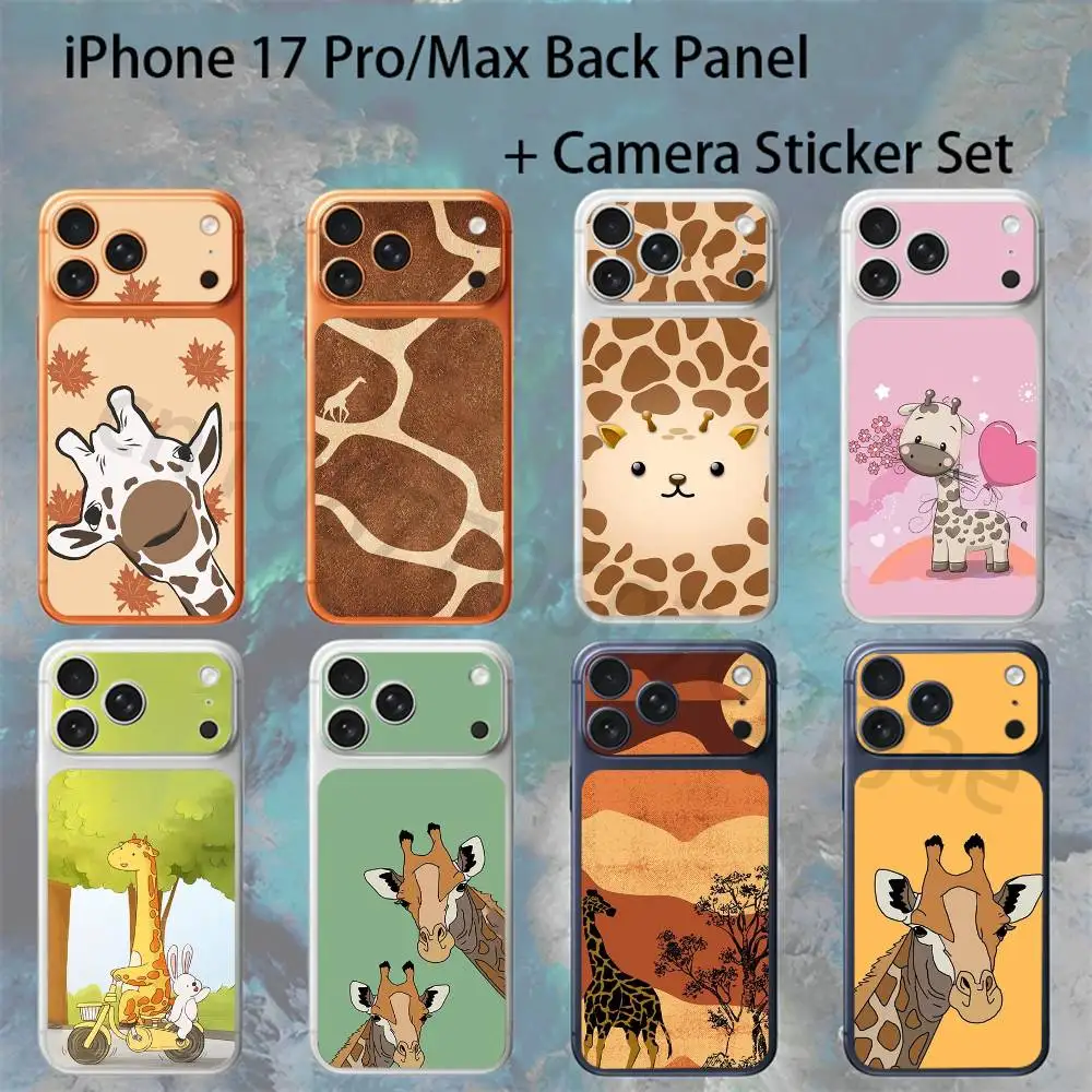 

Giraffe For iPhone 17Pro/ProMax Battry Back Cover with Camera Decal Skin Rear Protective Sticker Film