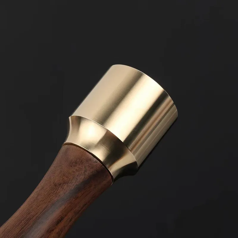 M24 DIY Leather Mallet Brass Head Black Walnut Handle 35‑160mm 240g CNC Precision Carving Stamping Leather Craft Tool
