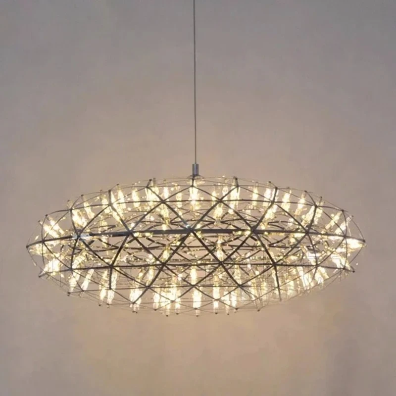 2026 هولندا مصمم Moooi البيضاوي شرارة الكرة ثريا متدلية Raimond-zafu لغرفة المعيشة قاعة درج LED إضاءة داخلية D #1