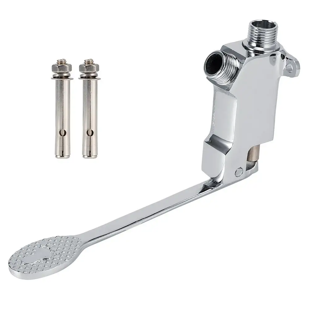 1pc Pedal Operated Copper Faucet for Bathroom, Basin or Hospital - Foot Control Cold Water Tap