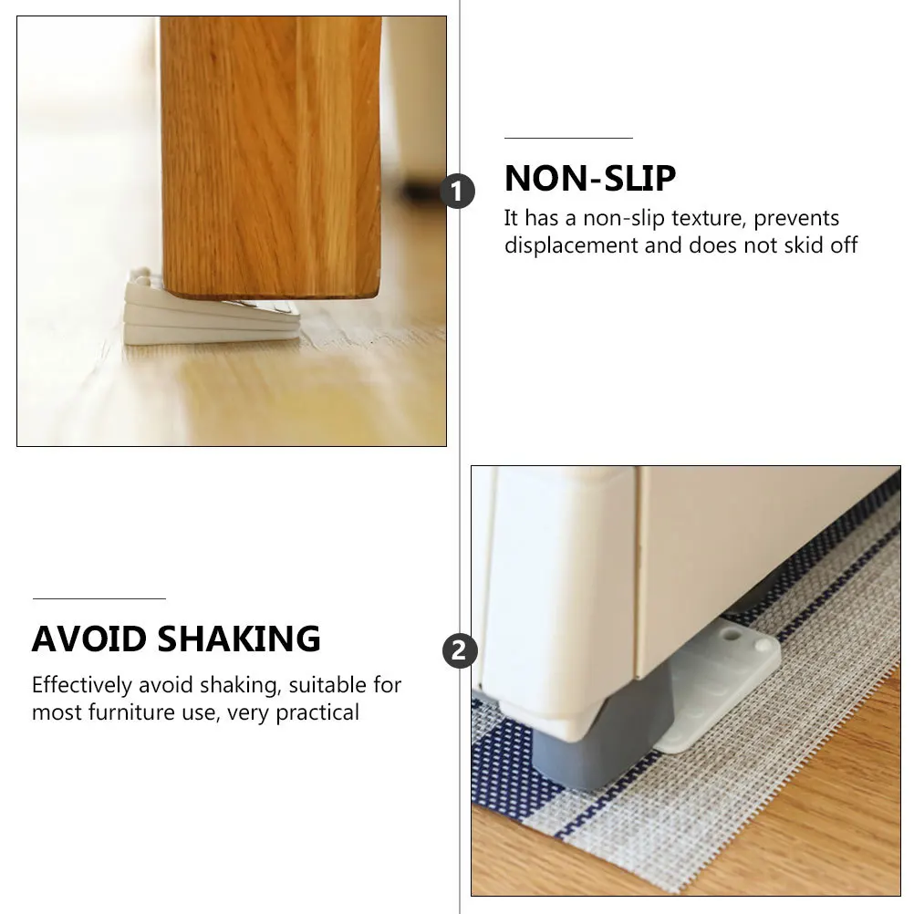 

12pcs Furniture Leveling Shims 30Mm Height Adjustable Plastic Pads For Table Chair Sofa Non-Slip Home Levelers Furniture