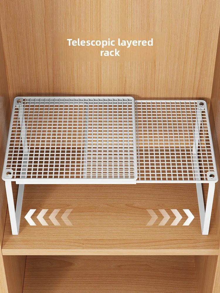 Expandable Multi-layer Closet Organizer Rack College Student Dormitory Cabinet Partition Shelf Storage Solution Wardrobe Divider