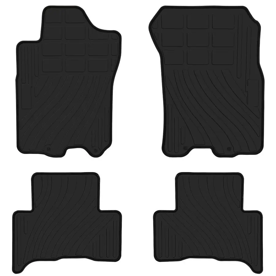 

Floor Mats Custom Fit for Toyota FJ Cruiser 20072014 Black Rubber Auto Liner Mats All Weather Protection