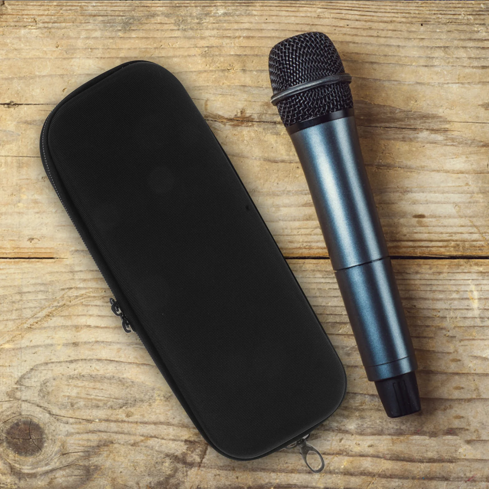 

Dual Microphone Eva Carrying Case Hard Storage Box Protective Lightweight Portable Mic Organizer for Outdoor Music Party