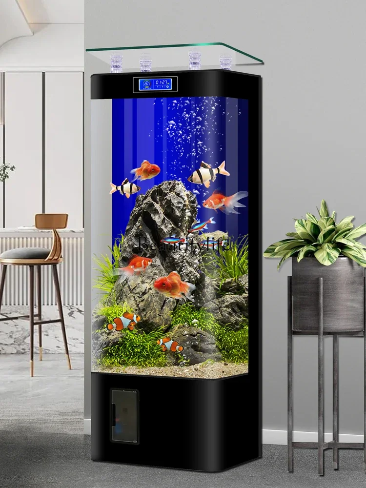 Intelligent Hot Bending Integrated Molding Glass Fish Tank Living Room Medium Fish Tank Ecological Aquarium