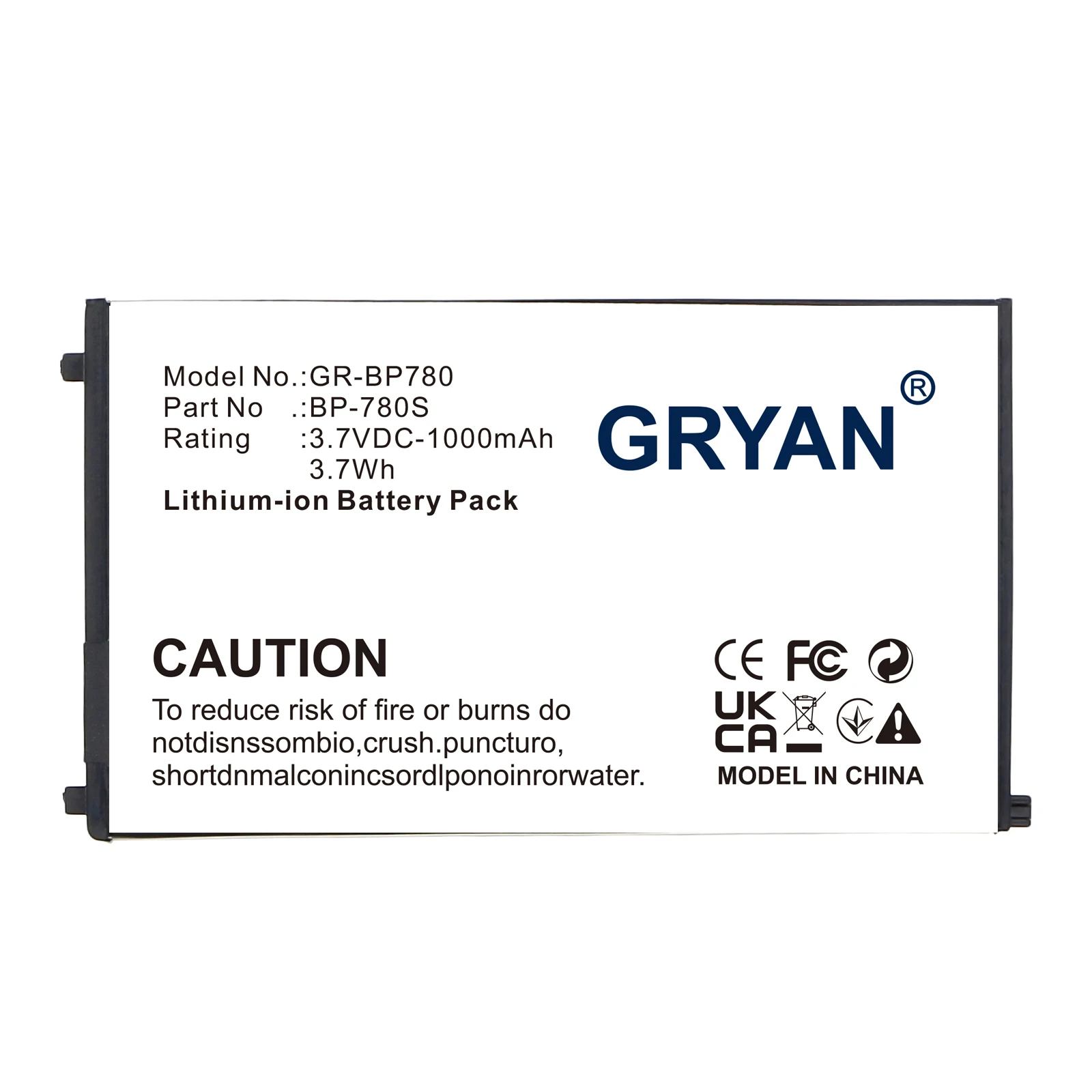GRYAN 1000mAh 3.7V Camera Battery BP-780S Compatible with Kyocera CONTAX SL300RT Finecam SL300R SL400R CS-BP780